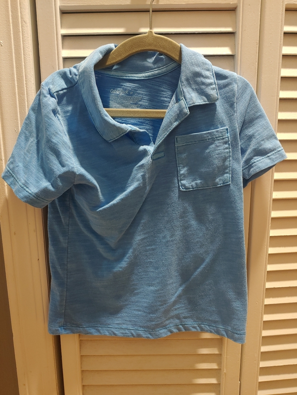 Cat & Jack Toddler Boy Blue Kids Polo Shirt / Size 3t